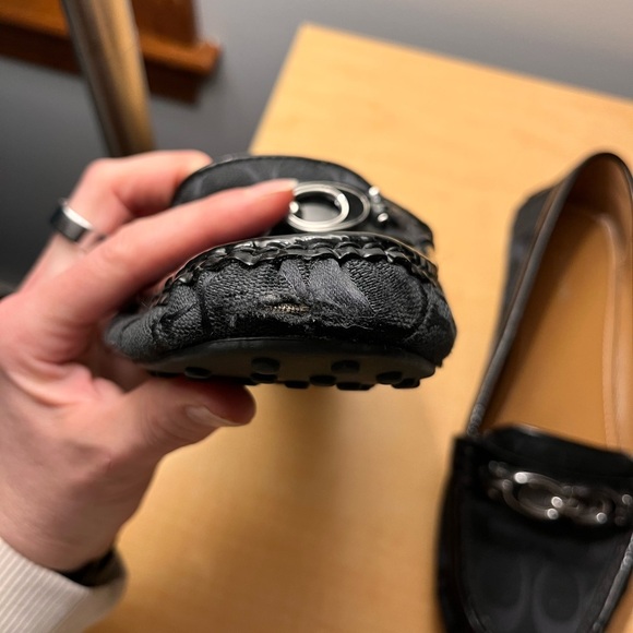 Coach New York Black Women's Signature C Pattern Loafer Flats 9.5B - Picture 3 of 9